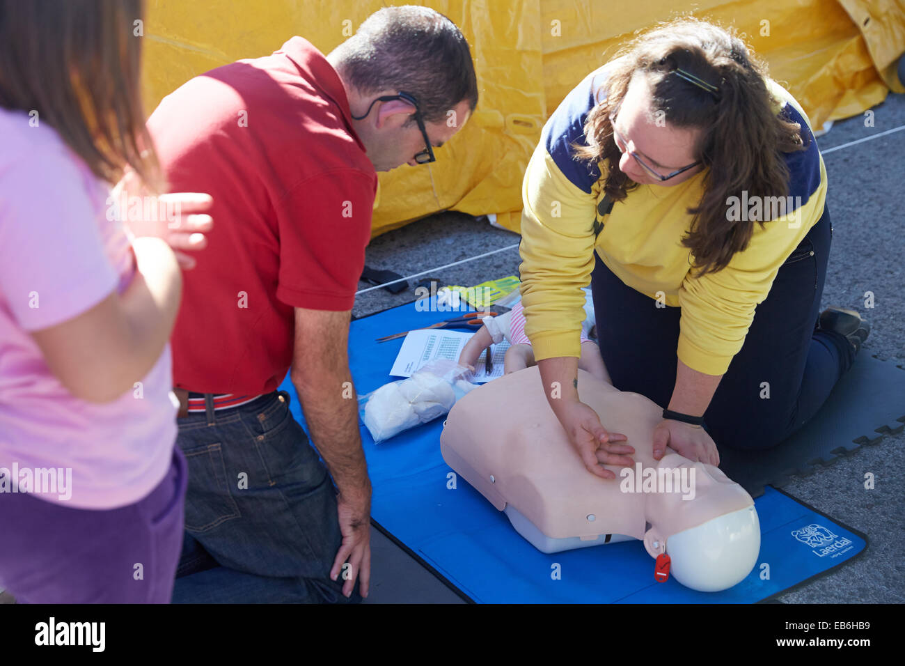 Erste-Hilfe-Ausbildung, DYA. Donostia (San Sebastian), Gipuzkoa, Baskisches Land, Spanien Stockfoto