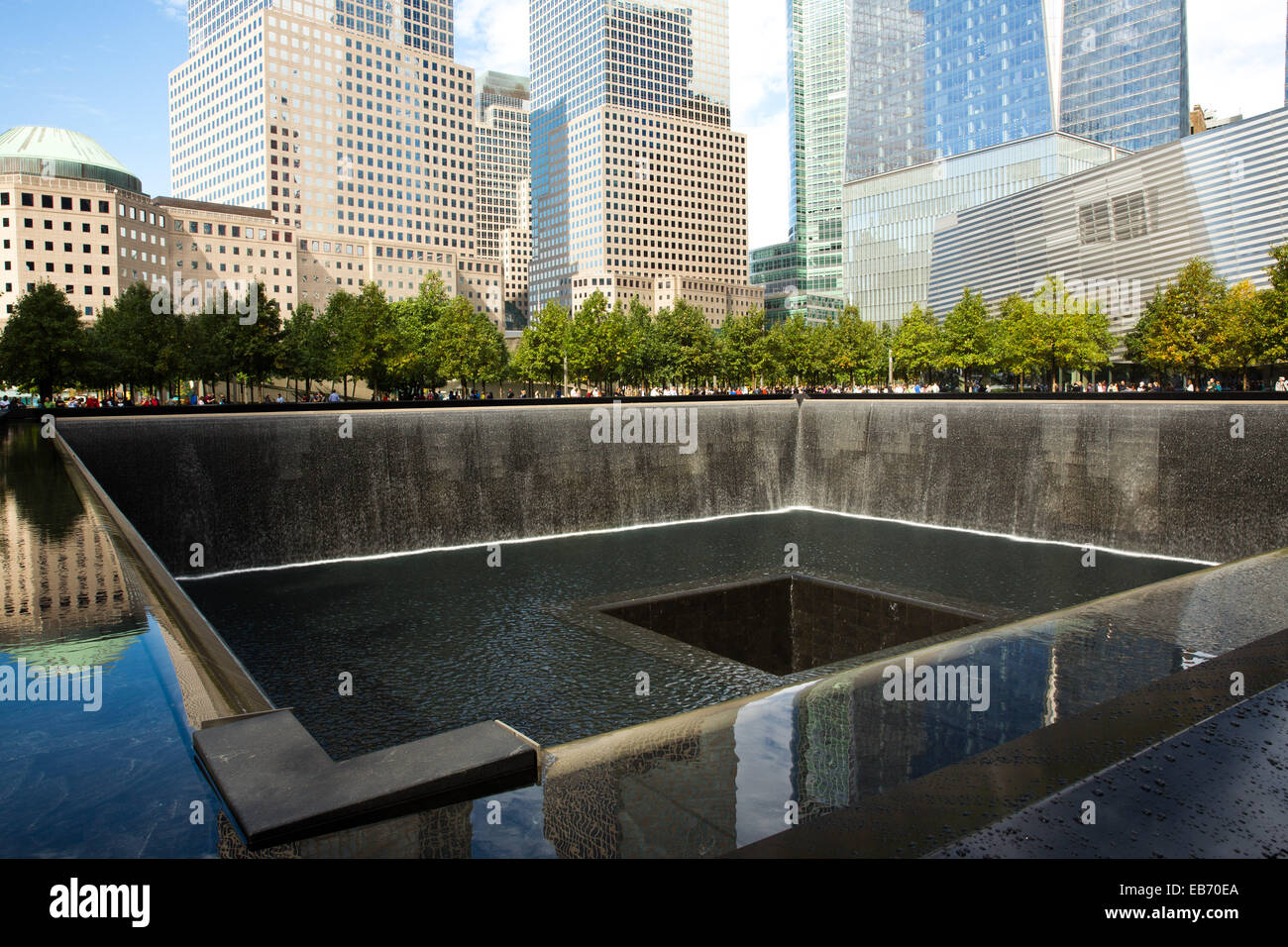 National September 11 Memorial und MuseumNational September 11 Memorial and Museum, Manhattan, NY, USA, 16. Oktober 2014. Stockfoto