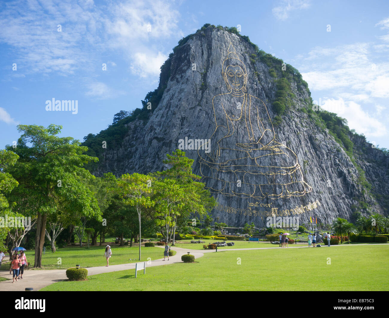 Buddha-Berg, auch bekannt als Khao Chee Chan, Pattaya, Chonburi, Thailand Stockfoto