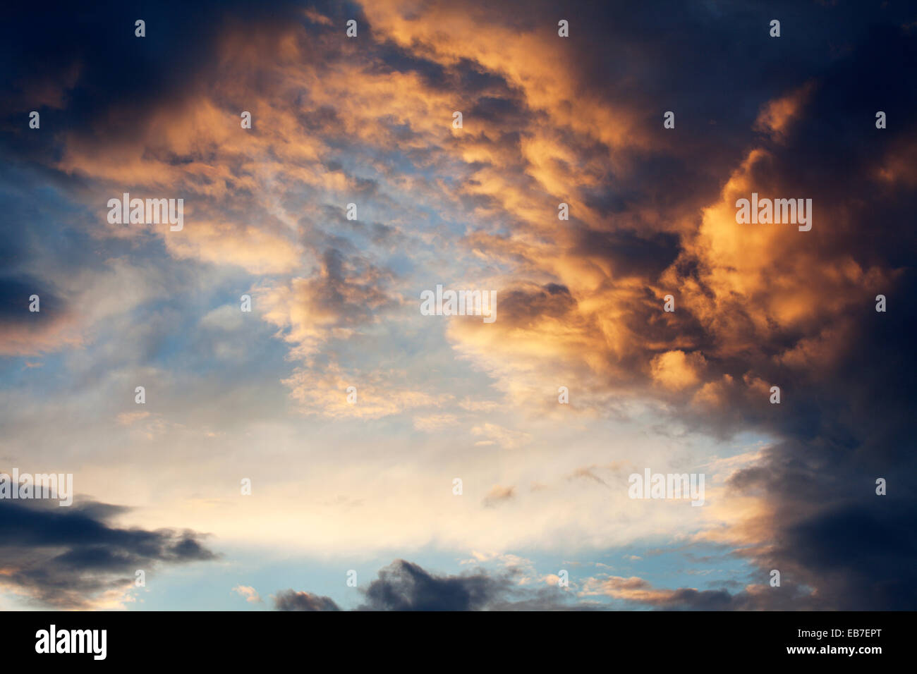 Dramatische Wolken von Morgensonne beleuchtet schlendern Sie durch die Northumberland Küste England Stockfoto