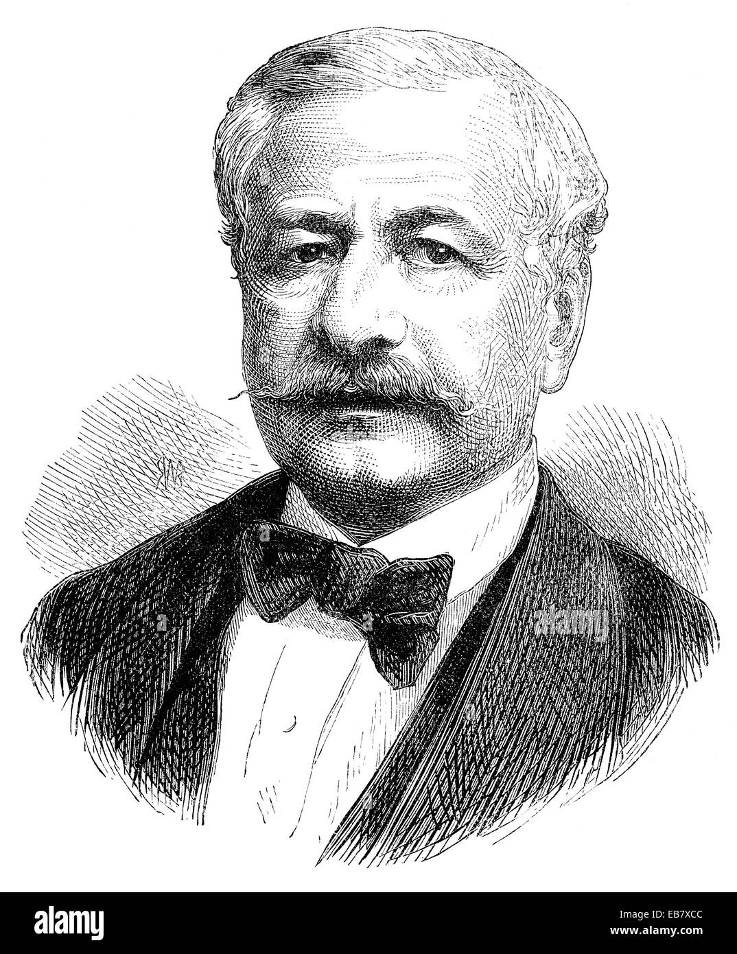 Ferdinand Marie Vicomte De Lesseps, 1805-1894, ein französischer Diplomat und Initiator des Suez-Kanals, Ferdinand Marie Vicomte de L Stockfoto