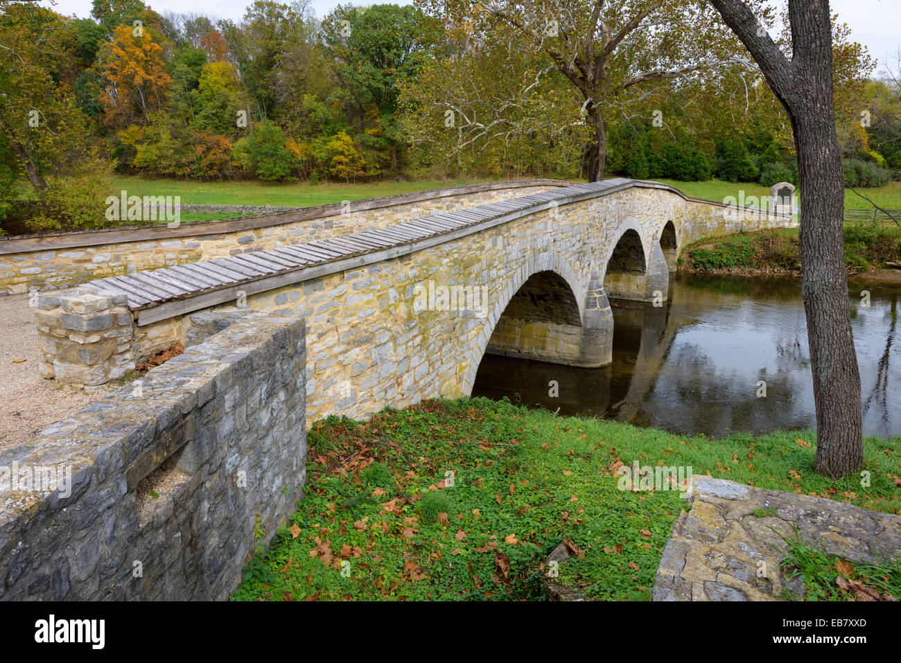 Burnside Bridge Antietam National Battlefield, Sharpsburg, Maryland, USA. Stockfoto