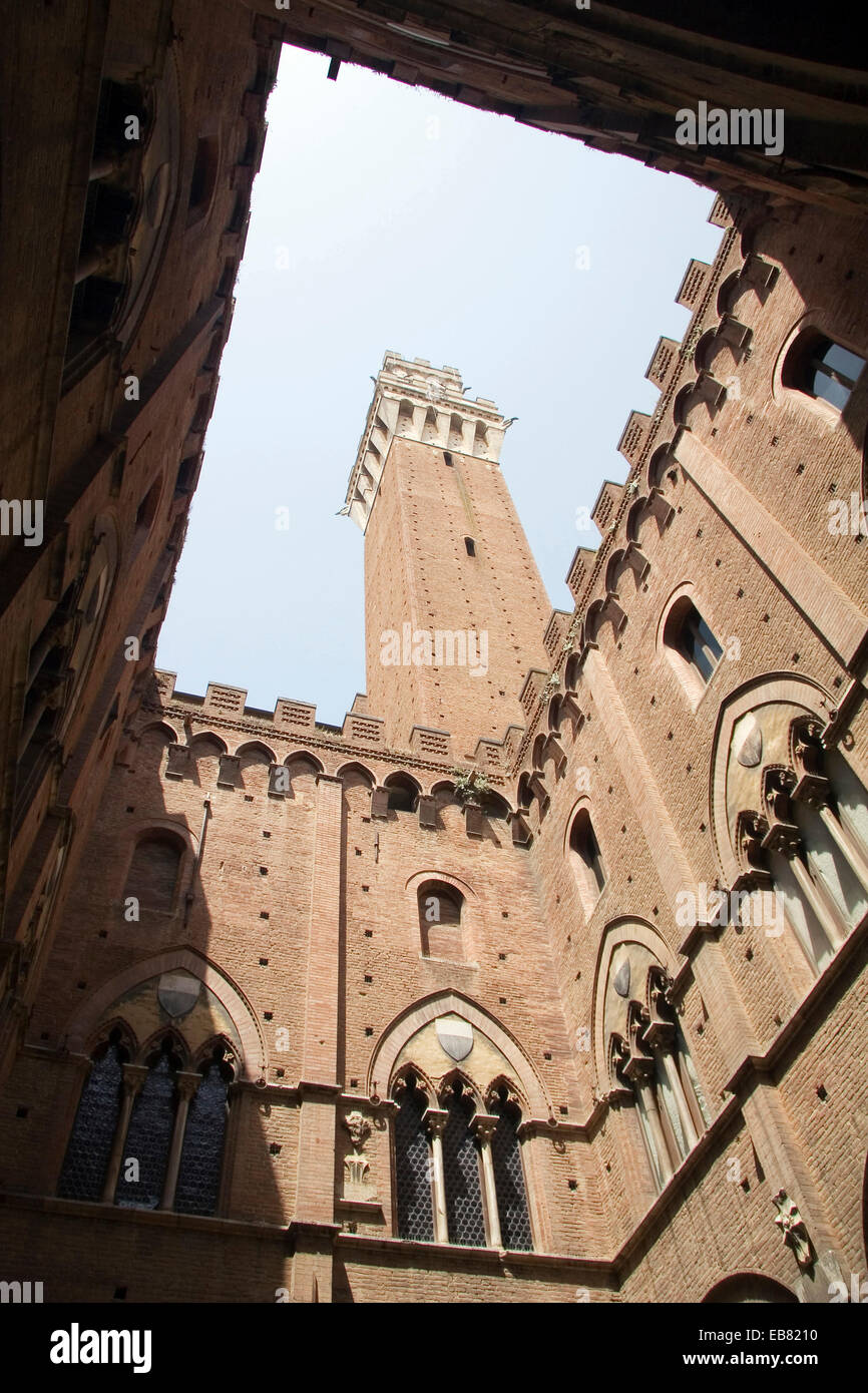 Mangia Turm, Siena, Toskana, Italien Stockfoto