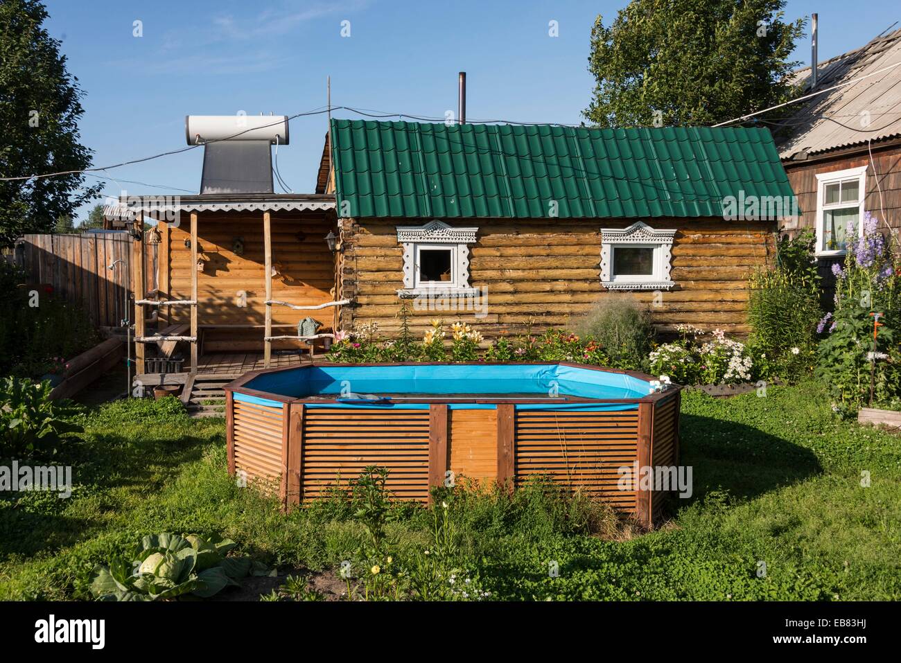 Kamtschatka - Halbinsel Kamtschatka - Kosakensiedlung Kozyrevsk Stockfoto