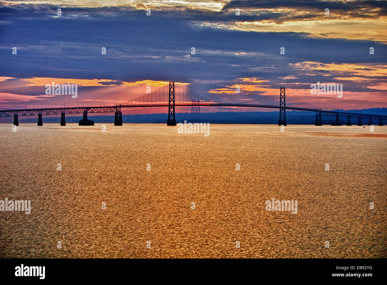 Die Brücke (le Pont de l'Île) zwischen Festland und l'Île-d ' Orleans nördlich von Québec City Stockfoto