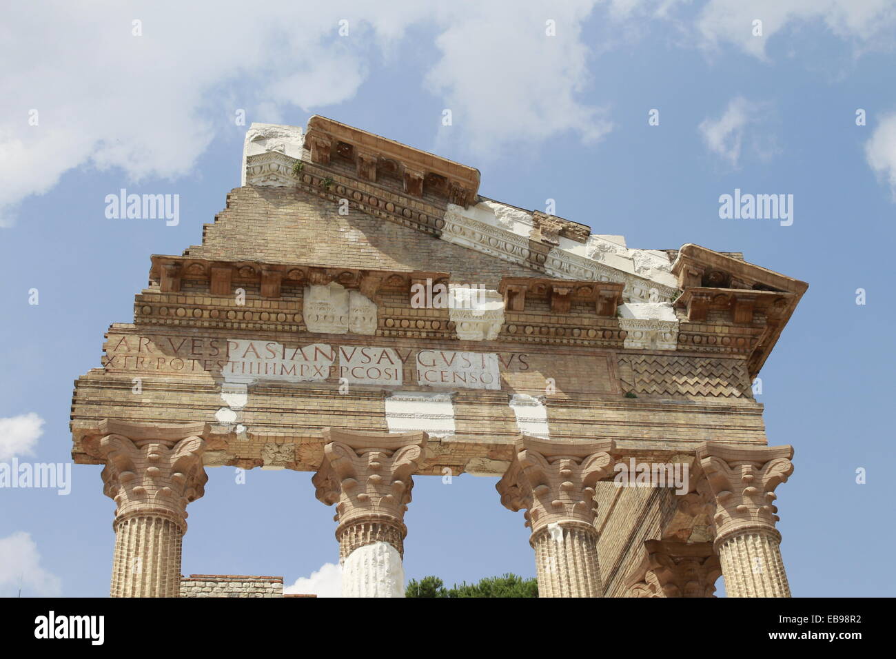 Römische Ruinen in Brescia in Norditalien Stockfoto