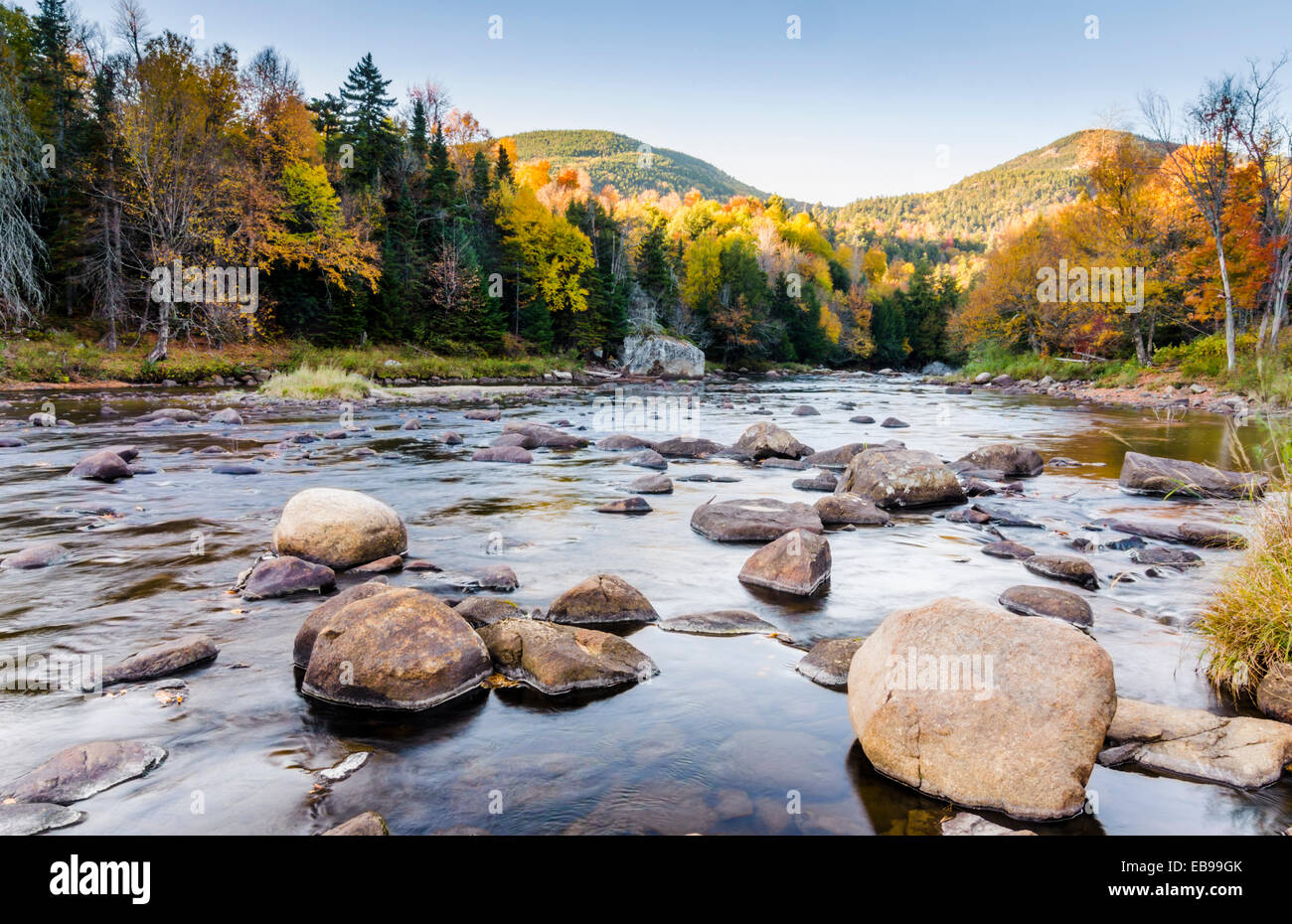 Die Ausable River in den Adirondack Mountains Stockfoto