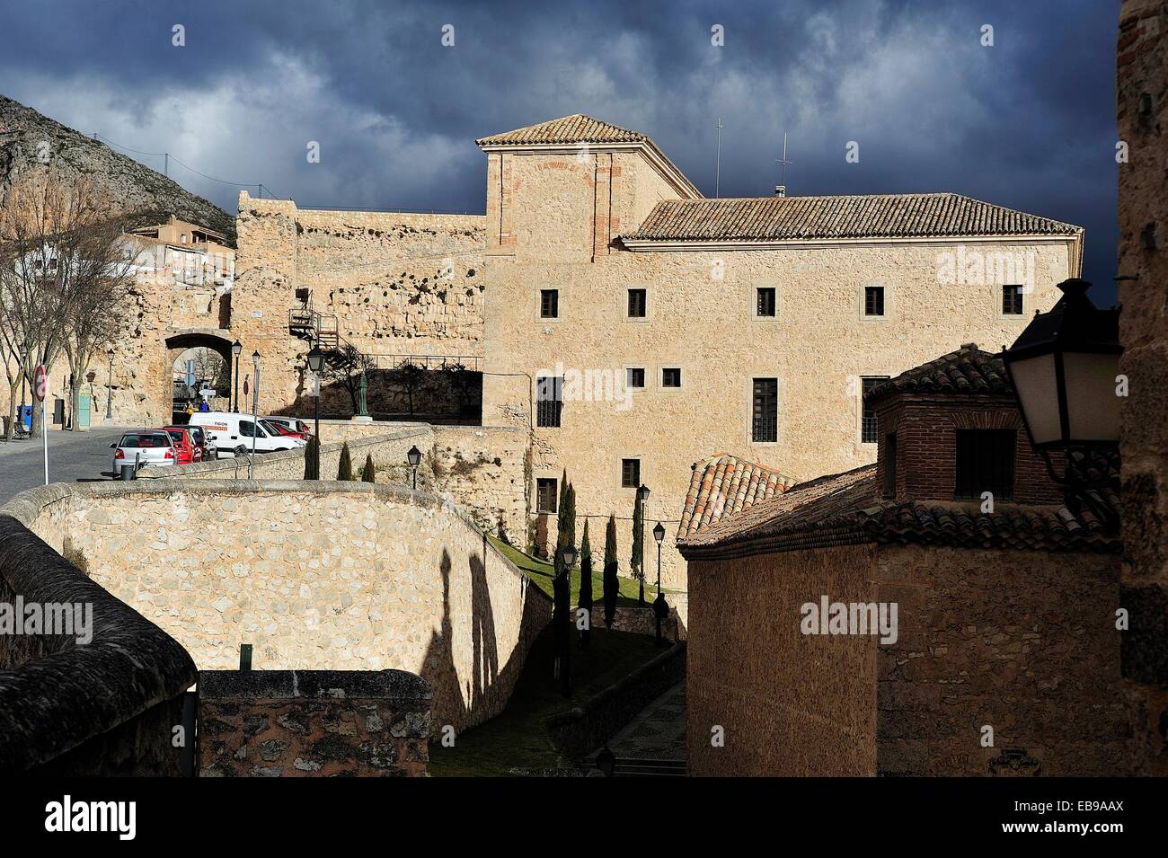 Provinzielle historische Archiv und Burg, Cuenca, Spanien Stockfoto