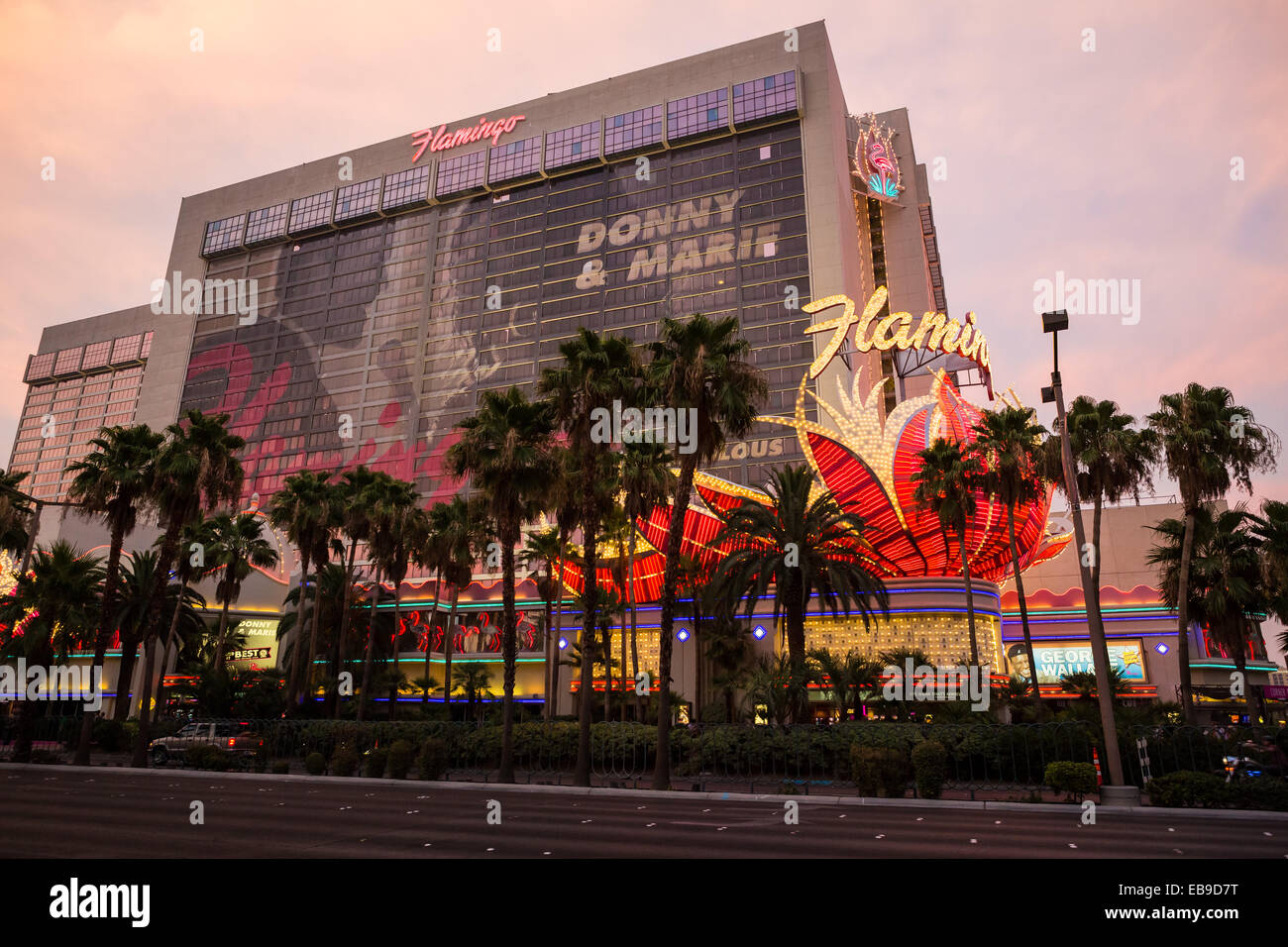 Das Flamingo Hotel and Casino in Las Vegas Strip Stockfoto