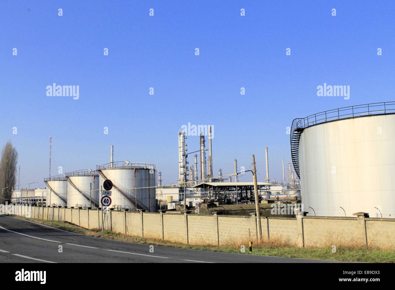 Petrochemische Anlage Stockfoto