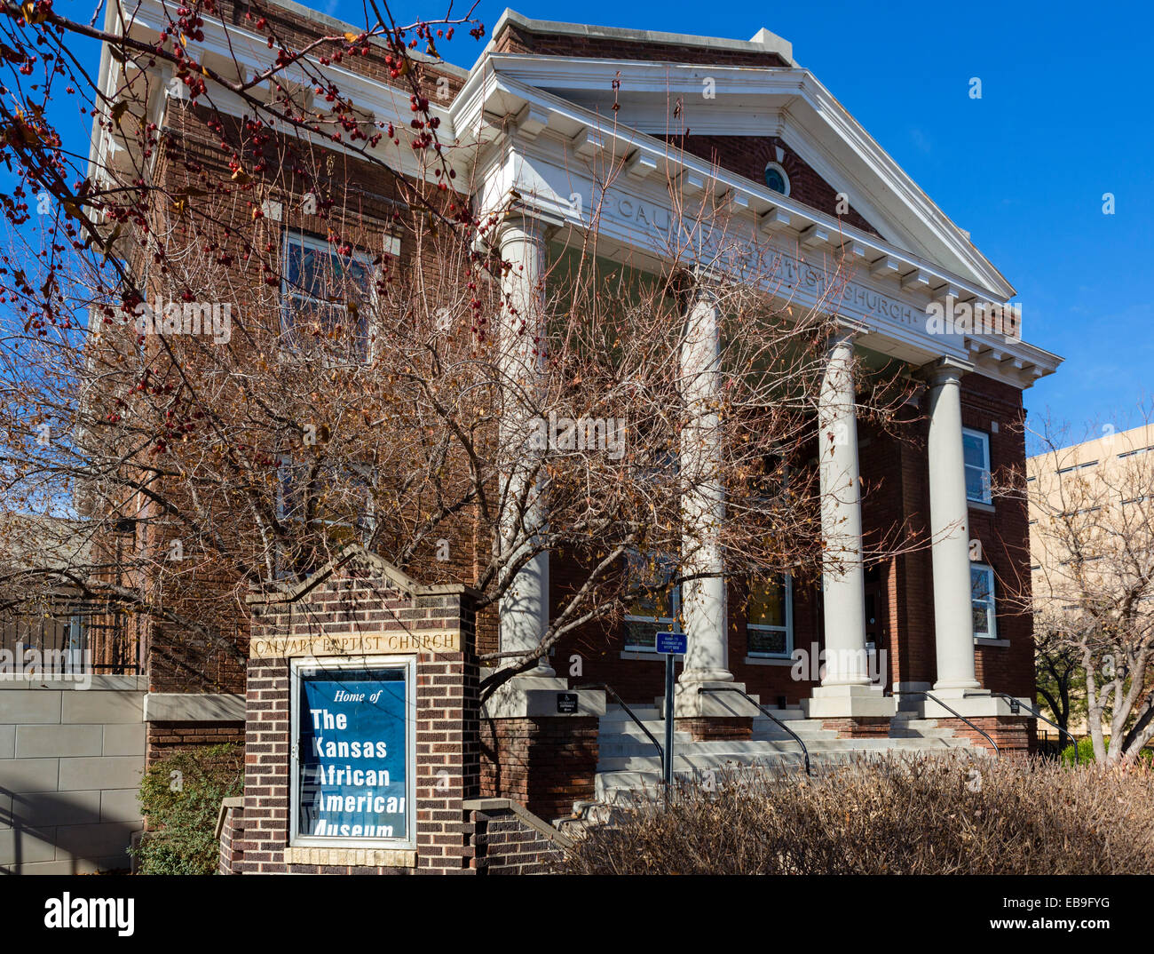 Der Kansas African American Museum, Calvary Baptist Church, Wasser St, Wichita, Kansas, USA Stockfoto