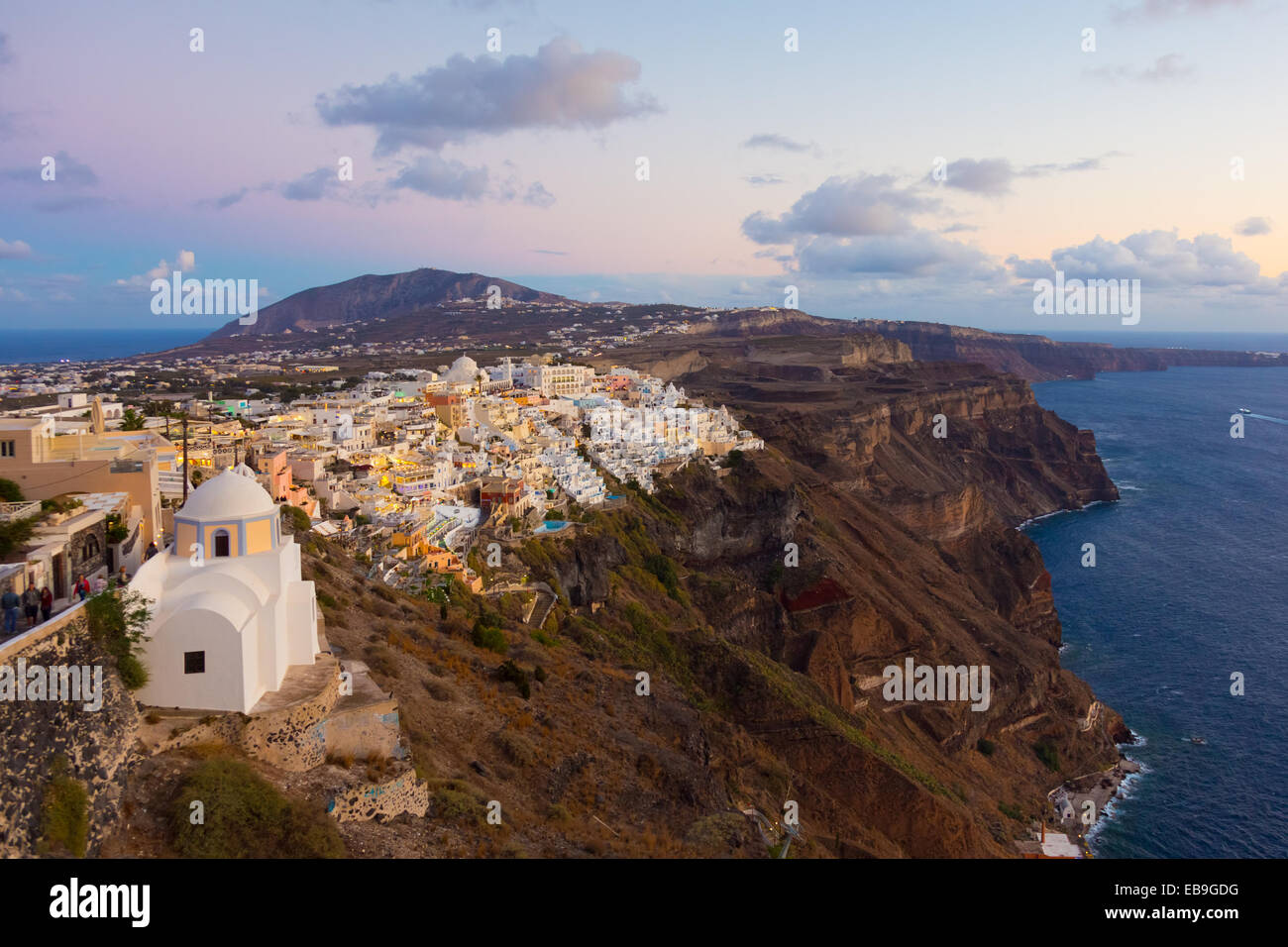 Thira, Santorini, Griechenland. Stockfoto