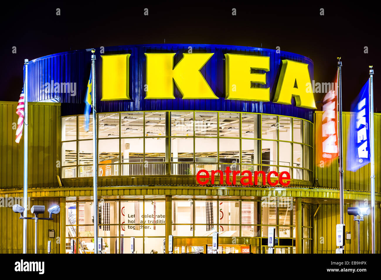 IKEA Einrichtungshaus Eingang Stockfoto