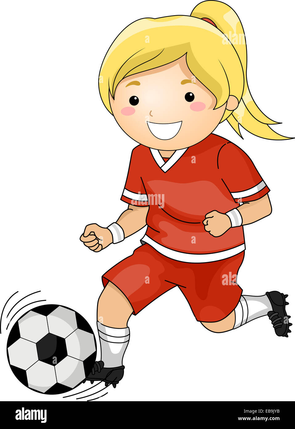 Cartoon Soccer Girl Stockfotos & Cartoon Soccer Girl ...