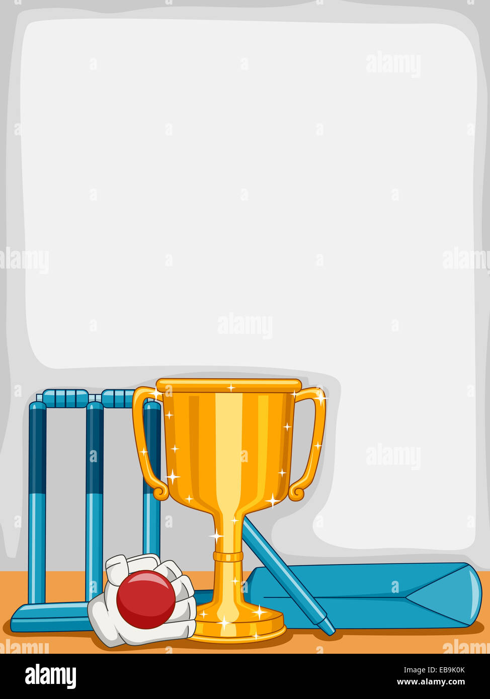 Hintergrund Illustration mit einem Cricket-Trophy Stockfoto