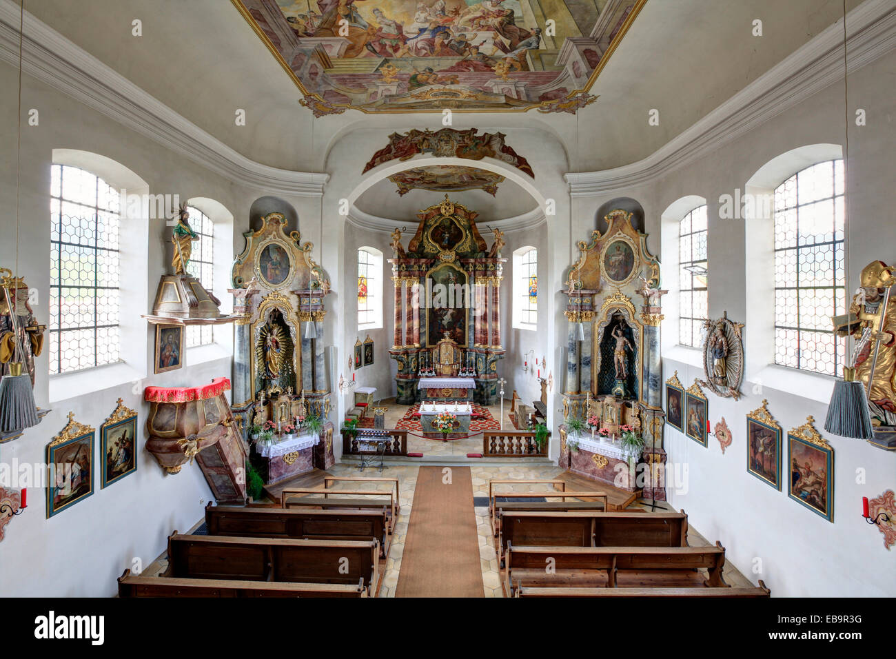Pfarrei St. Vitus Kirche, Kottingwörth, Beilngries, Bayern, Deutschland Stockfoto