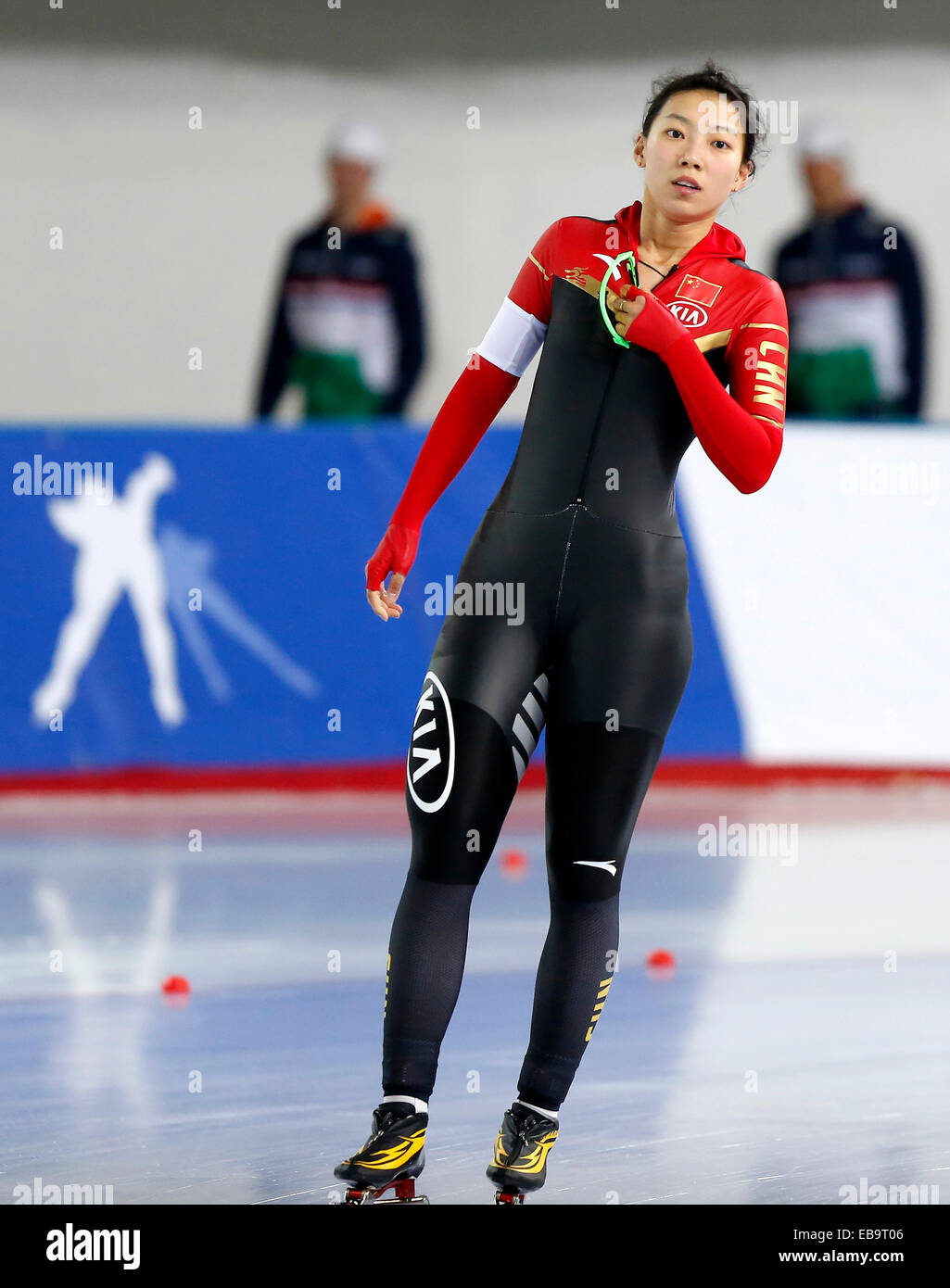 Seoul, Südkorea. 23. November 2014. Qishi Li (CHN)SpeedSkating Frauen 1000m Division A der