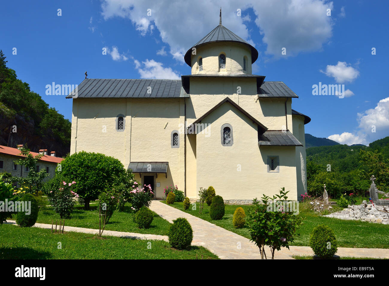 Orthodoxe Moraca Kloster, Crna Gora, Montenegro Stockfoto