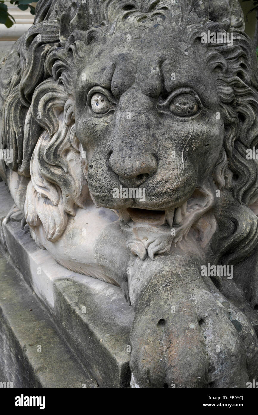 Löwe-Figur, den Großmeister-Palast, Valletta, Malta Stockfoto