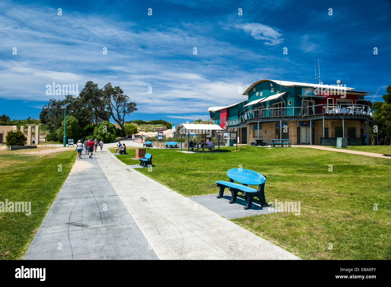 Beach Restaurant, Lakes Entrance, Victoria, Australien Stockfoto