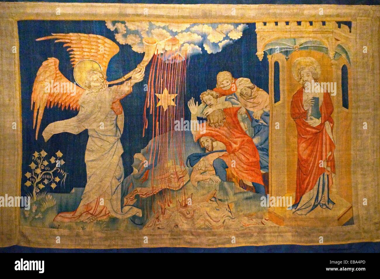 1377 1382 14. Jahrhundert 1700 s 18. Jahrhundert 19. Wut Anjou Apokalypse Kunst künstlerisches Wesen zwischen Offenbarung des Schlosses Stockfoto