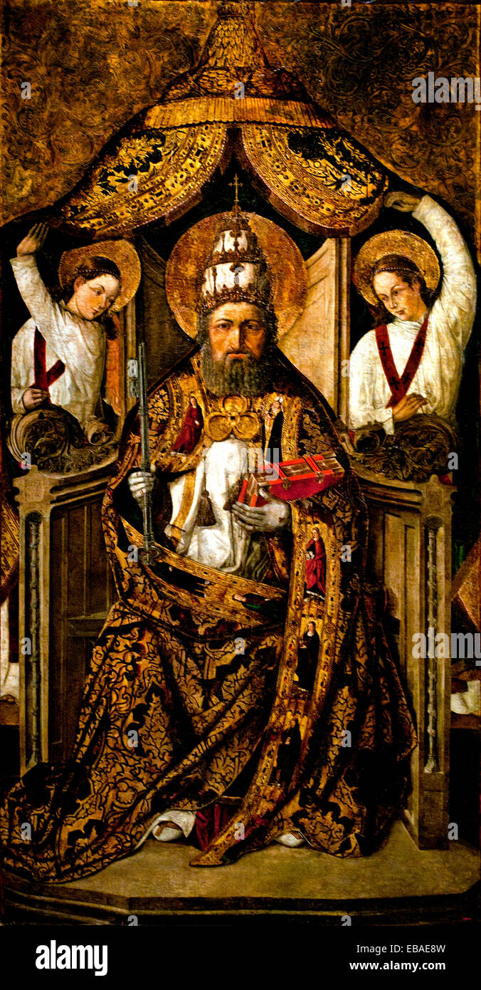 Saint Peter inthronisiert 1475 Roderic d'Osona 1440-1518 wahrscheinlich aus der Kathedrale von Valencia Spanien Spanisch Valencia Stockfoto