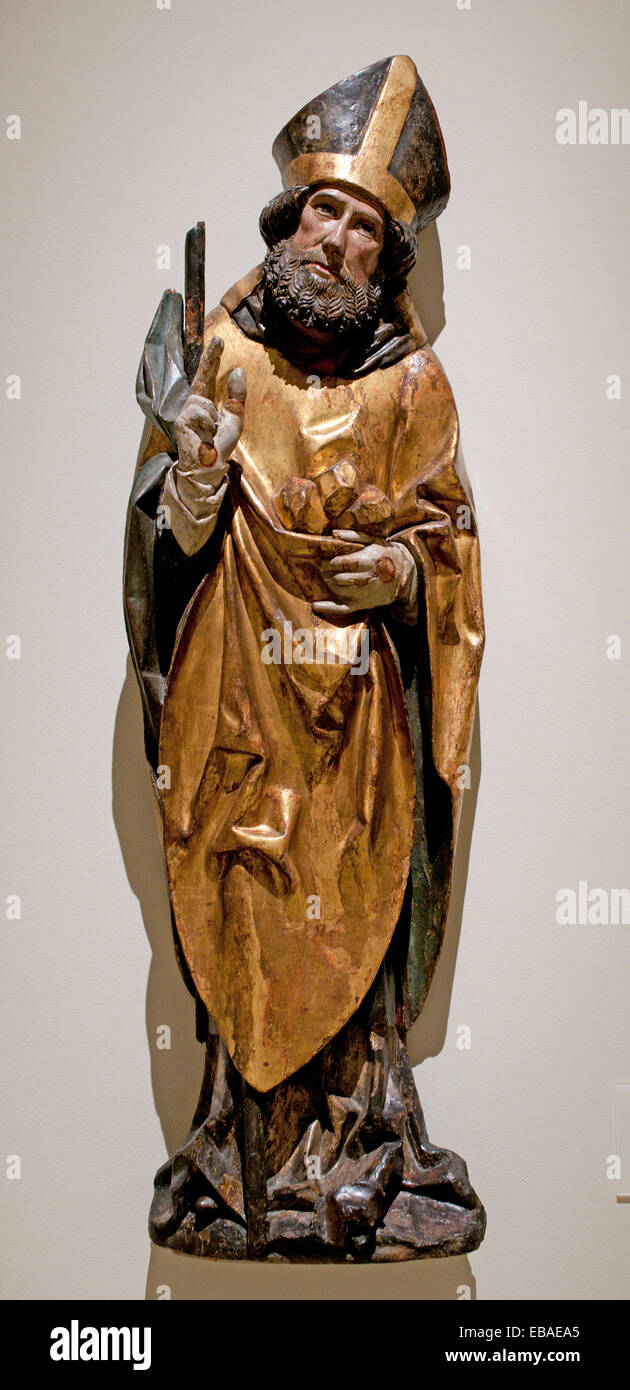 Sankt Nikolaus mittelalterlichen gotischen Kunst 1500 deutsche Deutschland Stockfoto