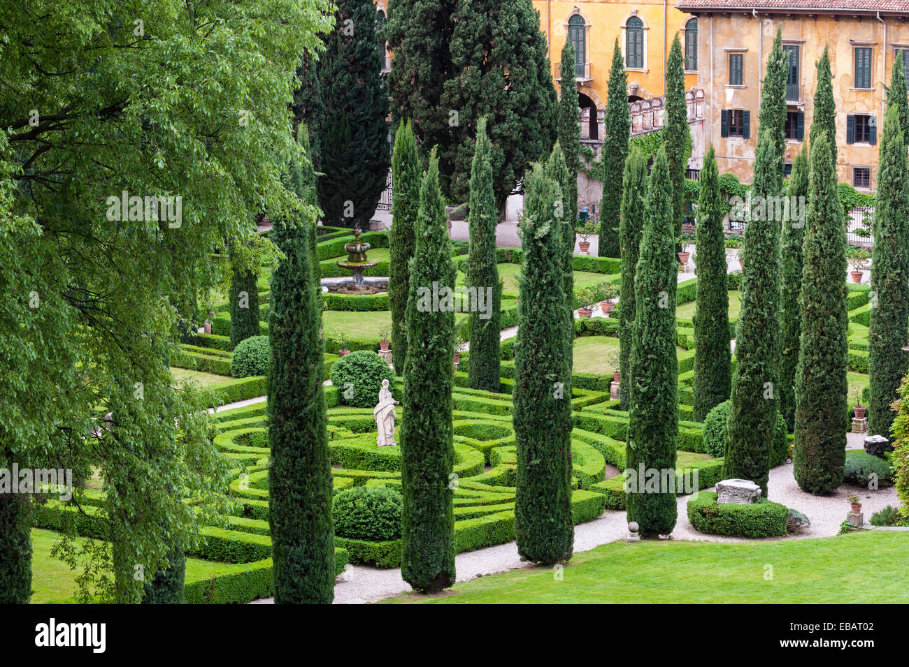 Die RenaissanceGärten der Giardino Giusti, Verona, Italien