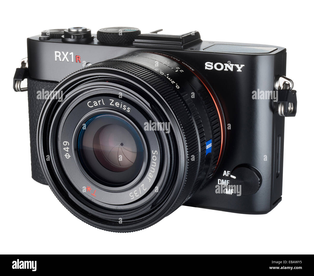 Sony RX1R digitale Kompaktkamera mit 35-mm-CMOS-Sensor und Carl Zeiss-Objektiv. Stockfoto