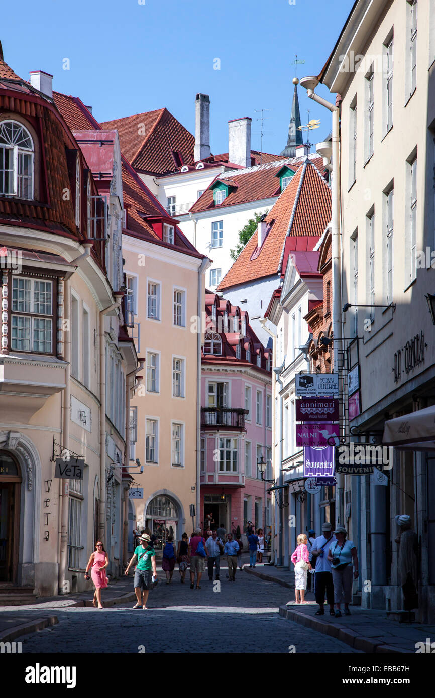 Tallinn Estland Tallinn Altstadt Straße Stockfoto
