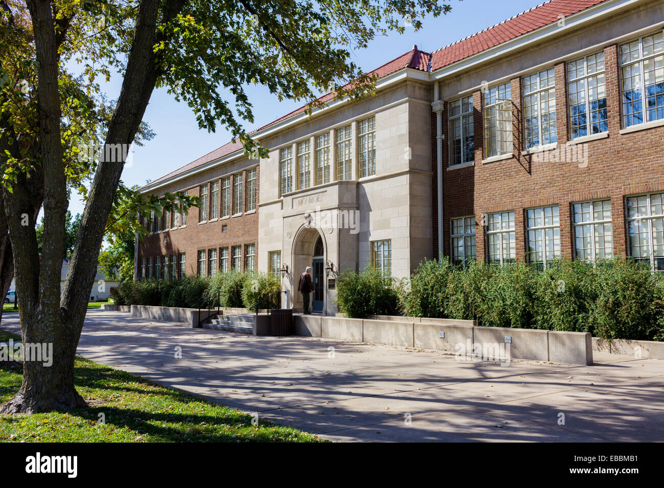 Brown v. Board Of Education National Historic Site, endete Gerichtsentscheidung 1954 "separate but equal" Schulen, Topeka, Kansas Stockfoto