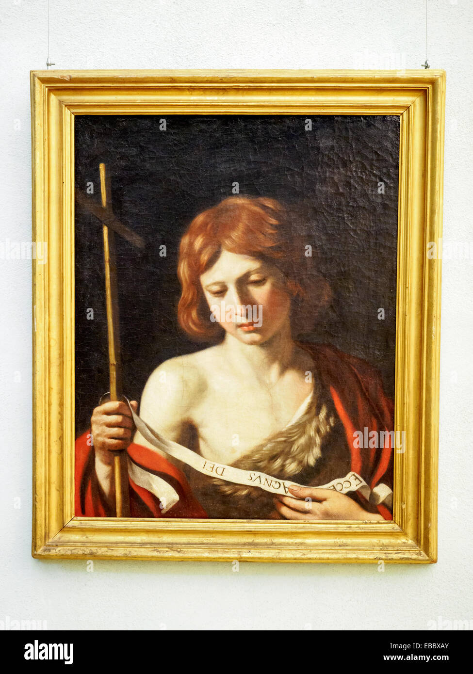 Guercino (Giovanni Francesco Barbieri, Cento 1591 - 1666 Bologna) San Giovanni Battista (St. Jhon der Täufer) Öl auf Leinwand Musei Capitolini - Rom, Italien Stockfoto