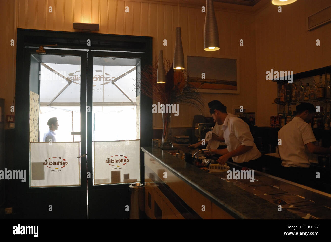 Cafe Sicilia, Noto, Italien. Stockfoto