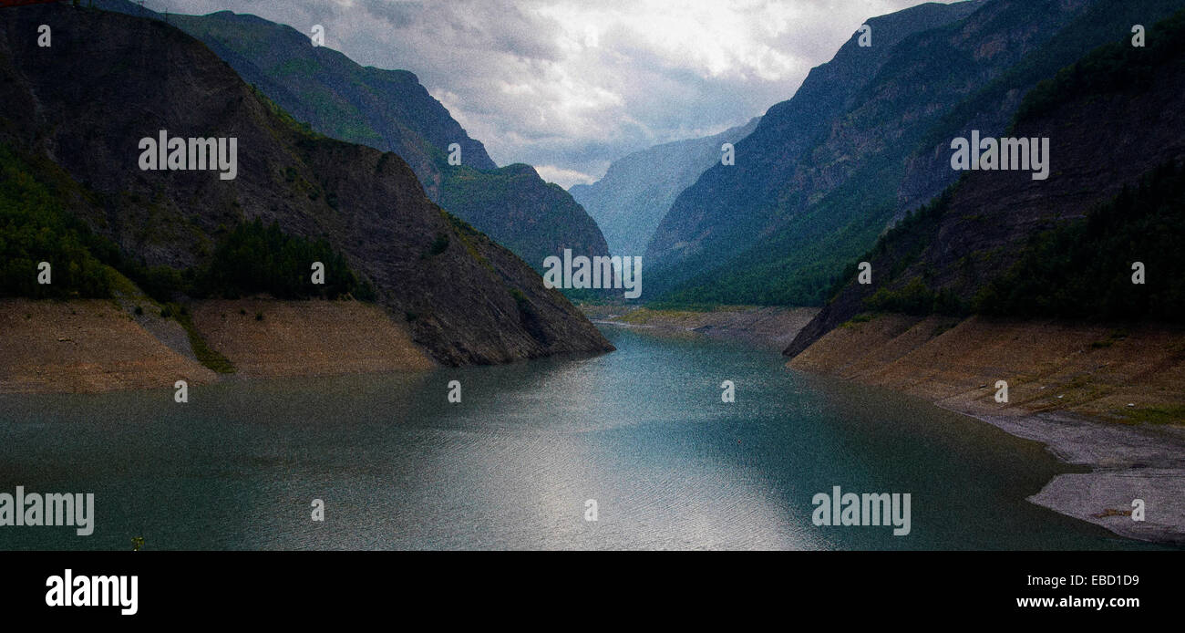 Lac du Chambon, in den Alpen in der Nähe von Chambéry, Frankreich Stockfoto