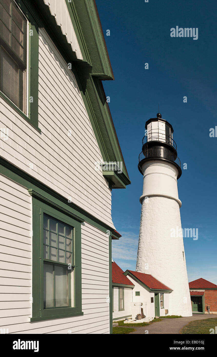 Portland Head Light Station, Cape Elizabeth, Maine, USA. Est. 1791 Stockfoto