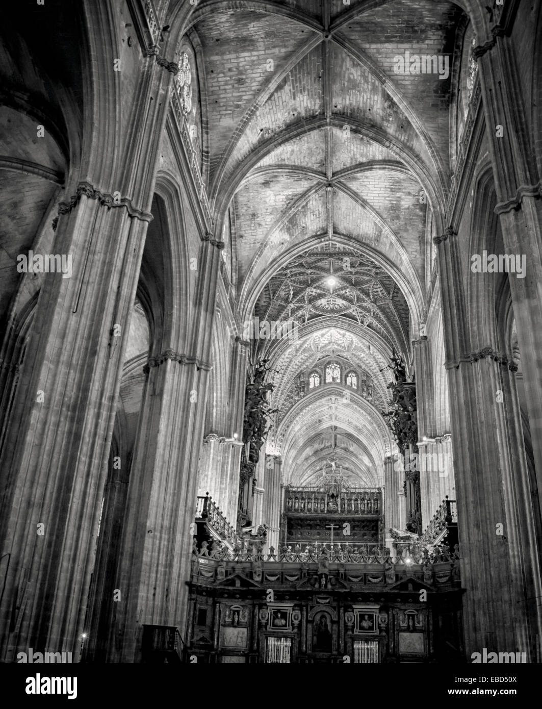 Kathedrale von Sevilla in Spanien Stockfoto