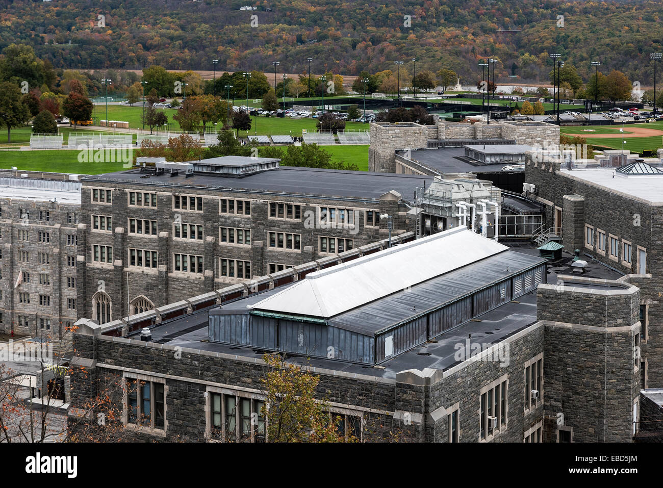 Campus der Militärakademie West Point, New York, USA Stockfoto