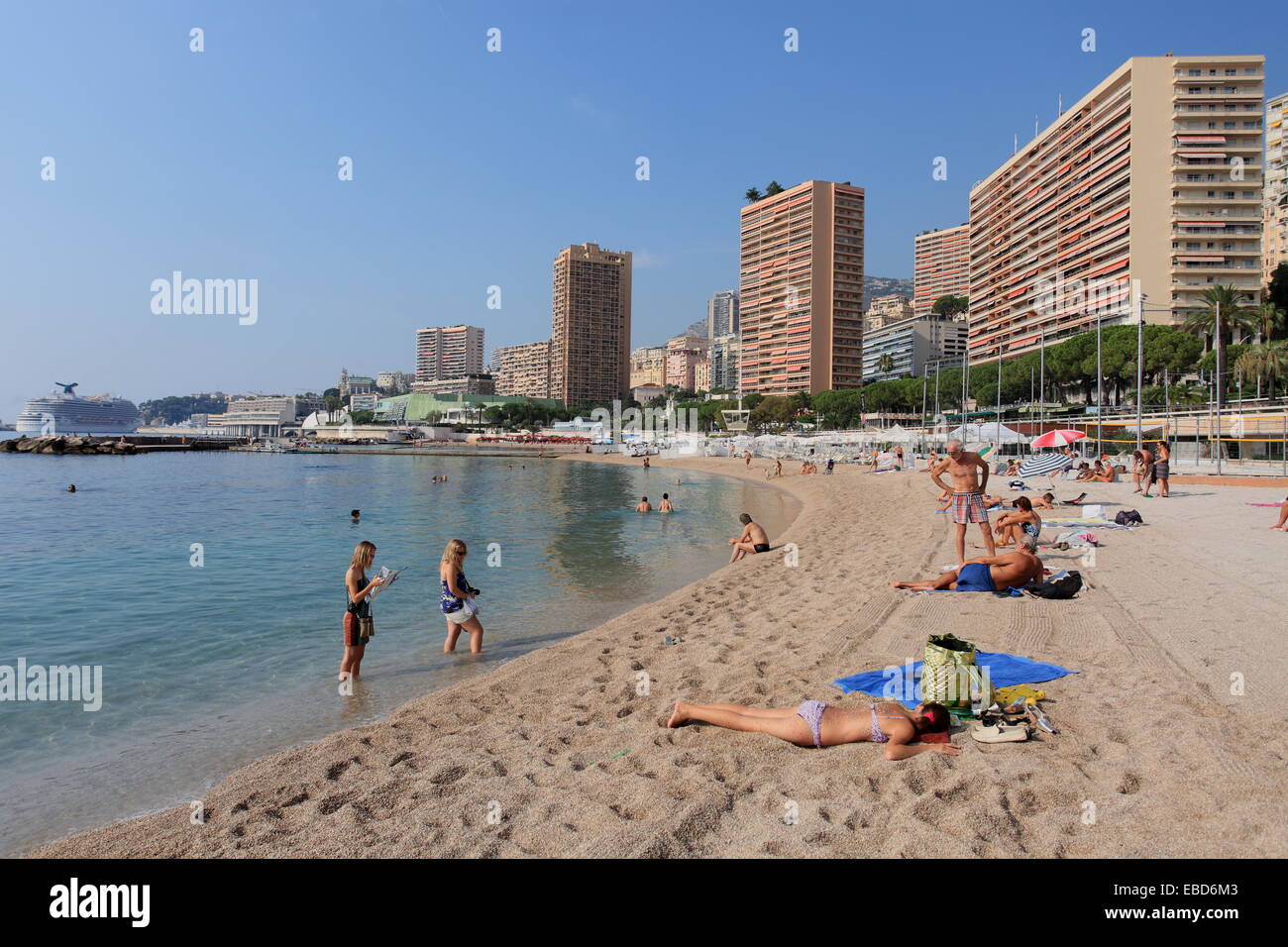 Larvotto Strand Monte Carlo Monaco Stockfotografie Alamy