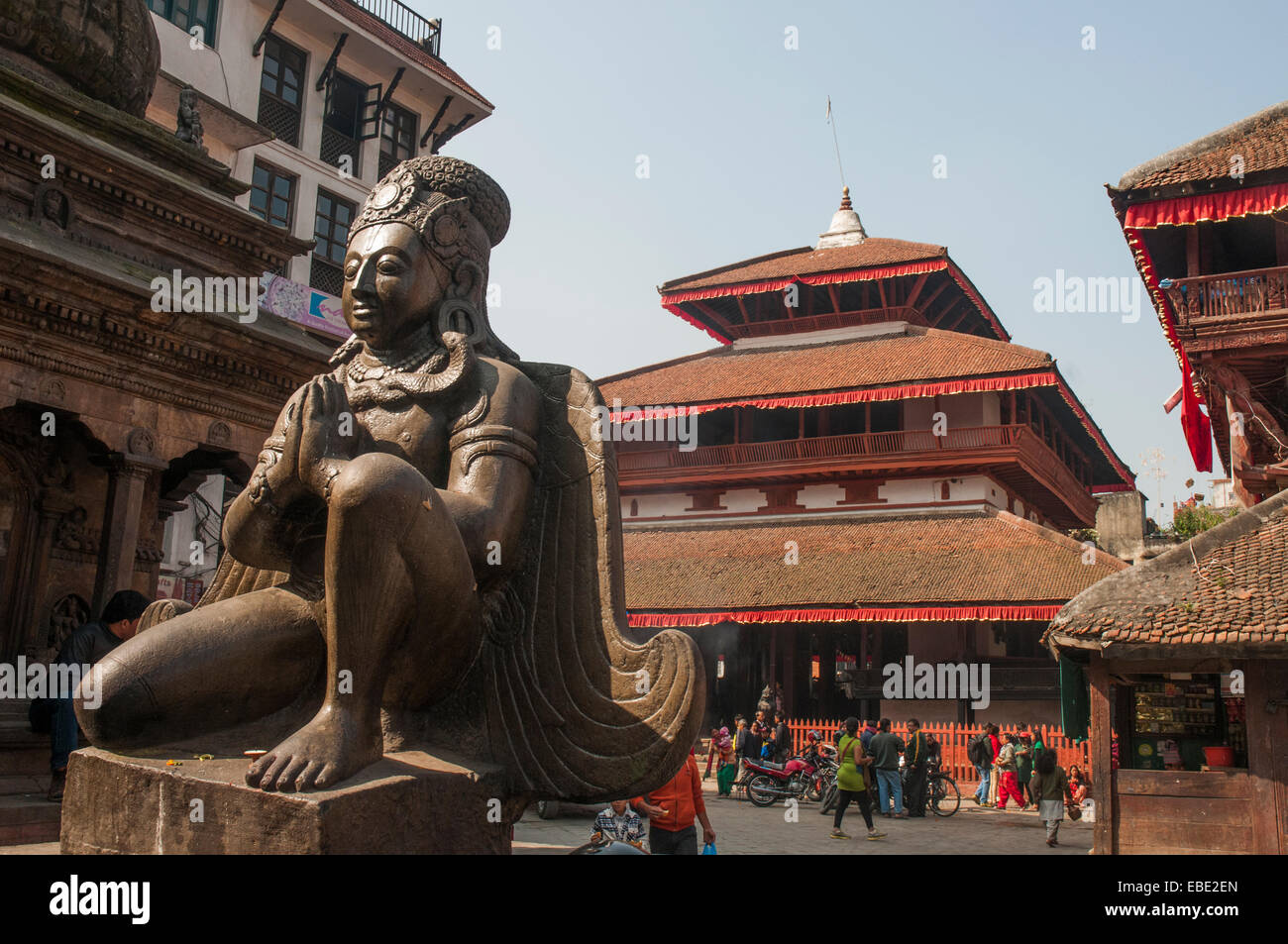 Durbar Square in Kathmandu, Nepal, ist ein Teil des Weltkulturerbes, im April 2015 Erdbeben schwer beschädigt. Stockfoto