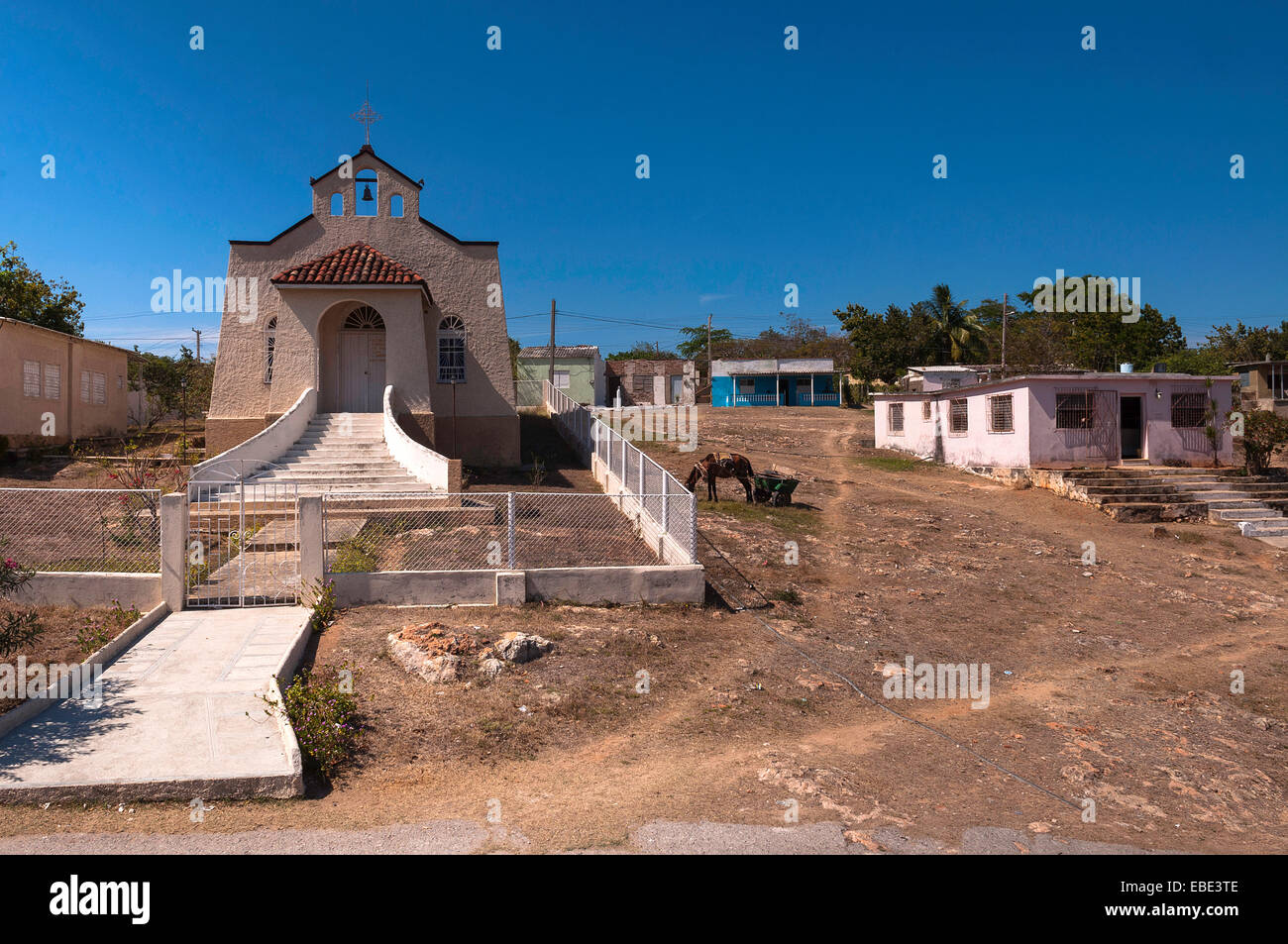 Kirche in Jagua, Provinz Cienfuegos, Kuba, Karibik, Karibik Stockfoto