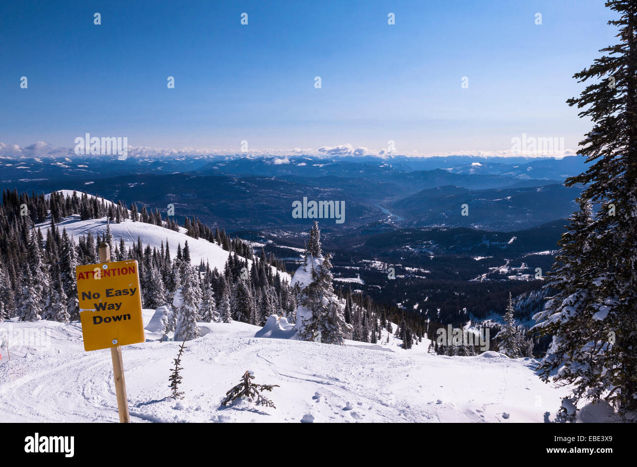 Loipe, Red Mountain Resort, Rossland, British Columbia, Kanada Stockfoto