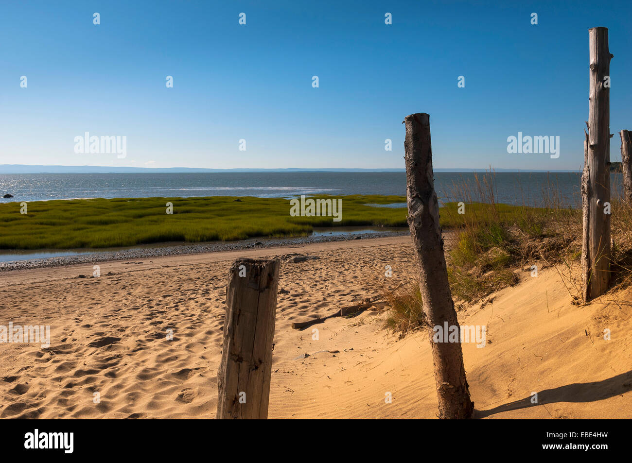 Strand-Szene, Le Massif, Petite-Rivière-Saint-Francois, Charlevoix, Quebec, Kanada Stockfoto