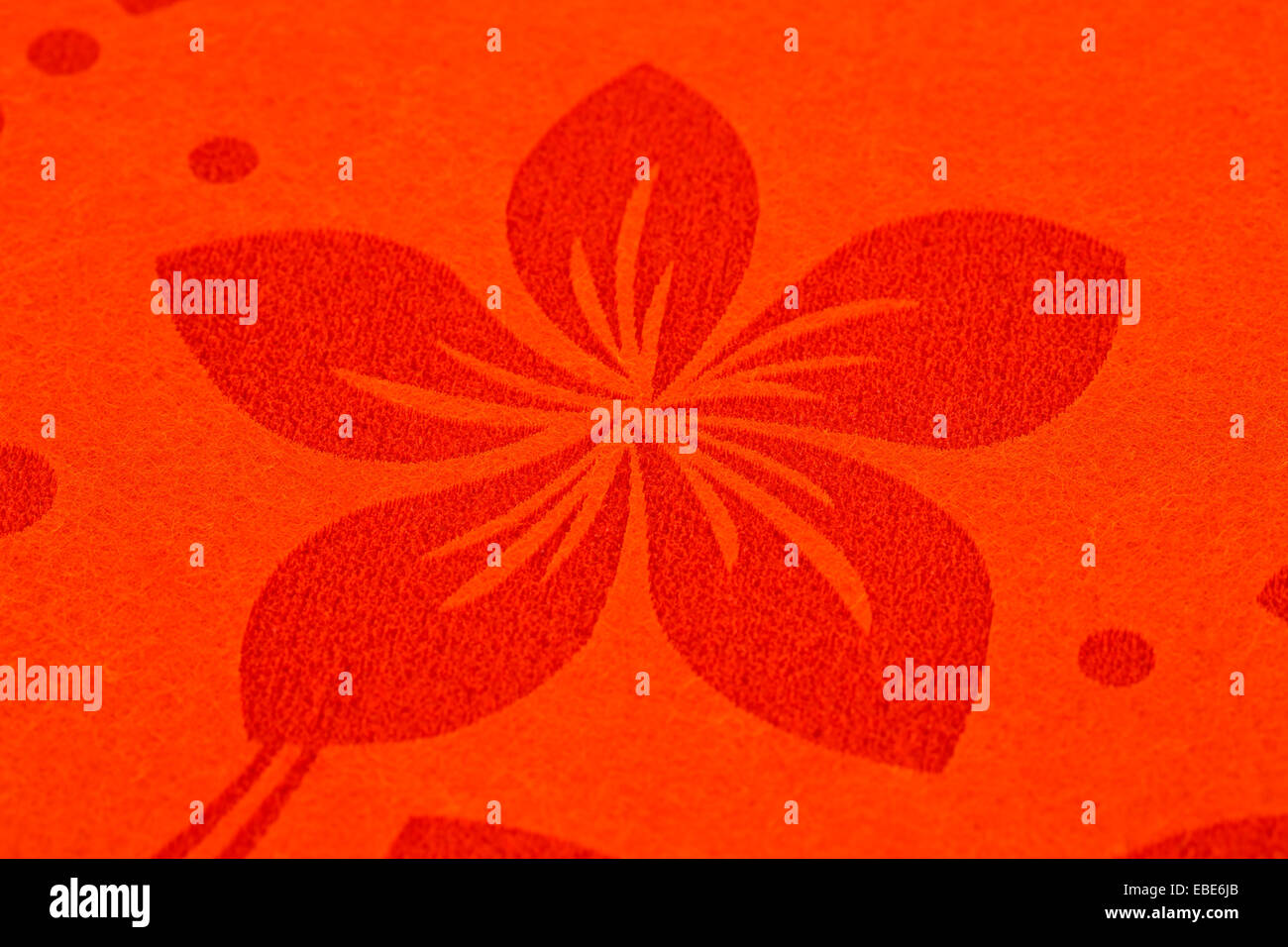 Roter Platz-Matte Textur für Hintergrund, Nahaufnahme. Stockfoto