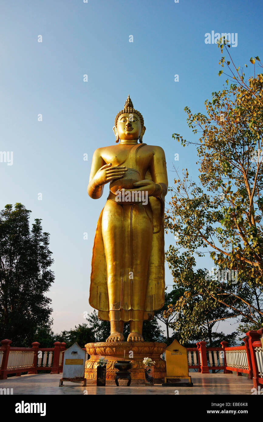 Buddha-Statue, Wat Tha Ton, Tha Ton, Provinz Chiang Mai, Thailand Stockfoto