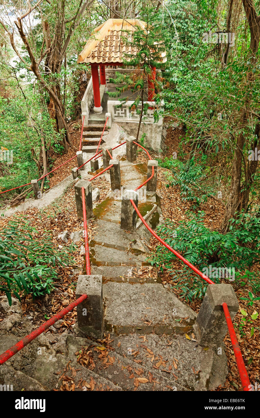 Weg in Perak Tong Cave Tempel, Kinta Valley, Ipoh, Perak, Malaysia Stockfoto