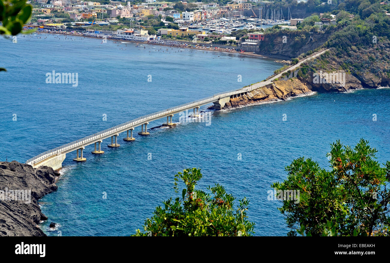 Procida vivara Brücke Napoli Neapel Italien Stockfoto