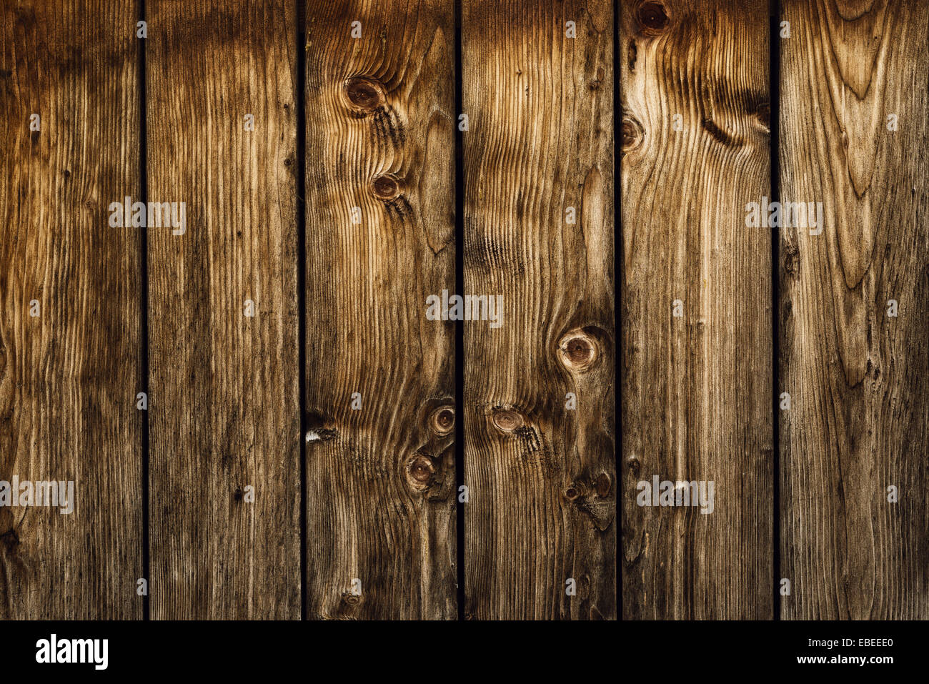 Alte Braun Holzbohle Wand Textur als natürliche Muster Hintergrund Stockfoto