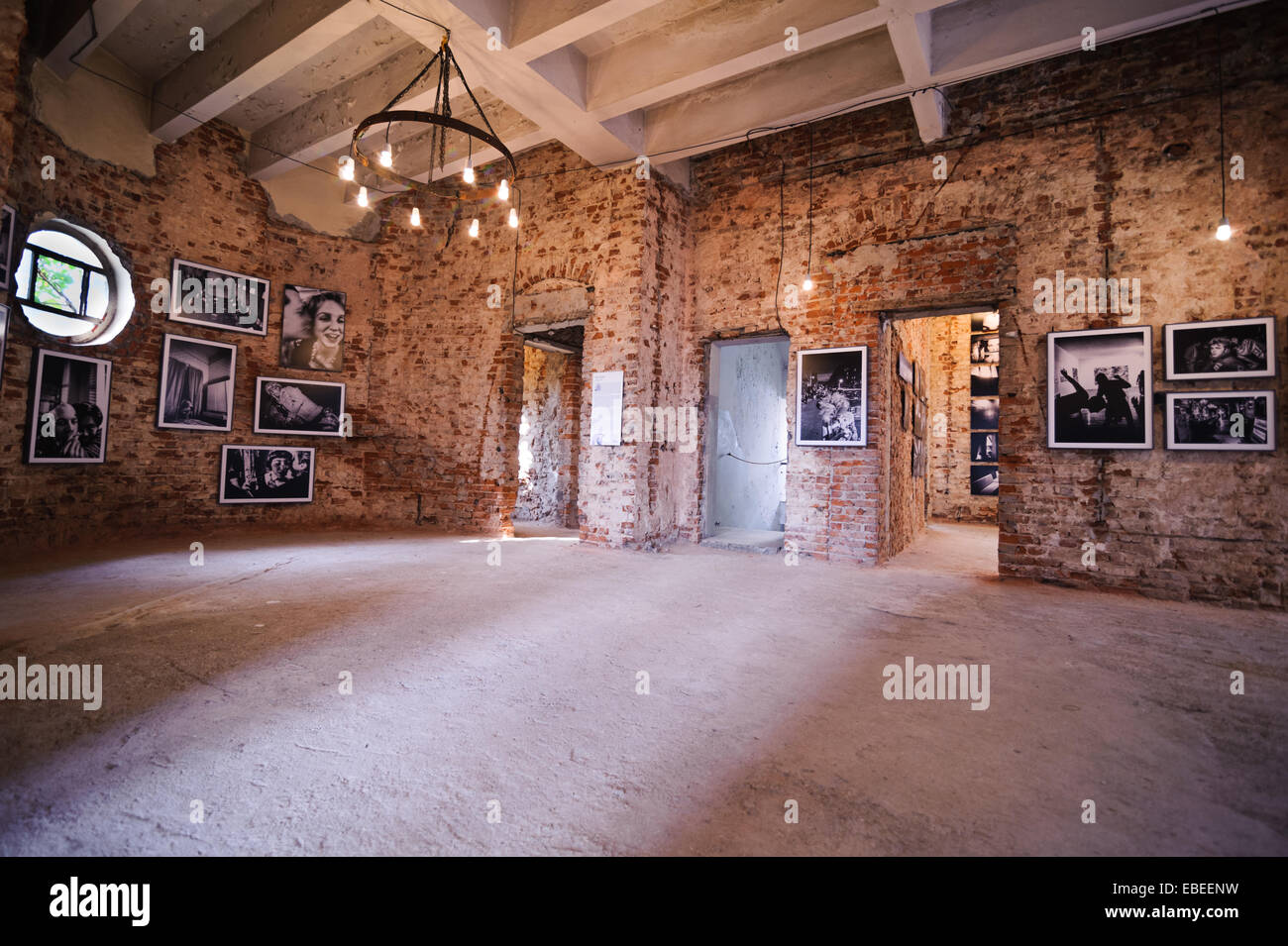 FotoIstanbul Ausstellungsraum namens "Städte und Geschichten" Ausstellung in Besiktas internationale Festival der Fotografie. Stockfoto