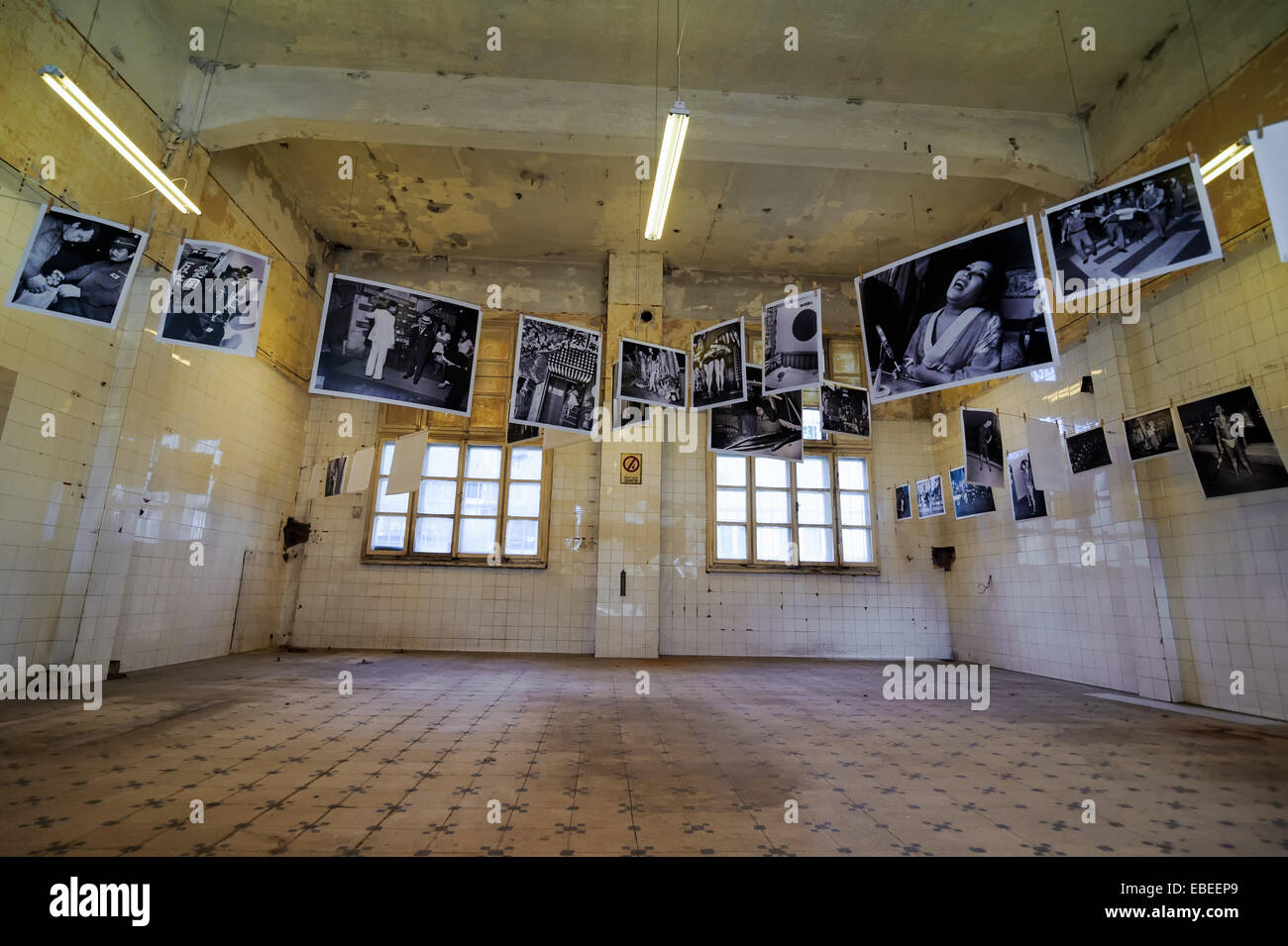 FotoIstanbul Ausstellungsraum in "Städte und Geschichten" Ausstellung im Besiktas internationale Festival der Fotografie. Stockfoto