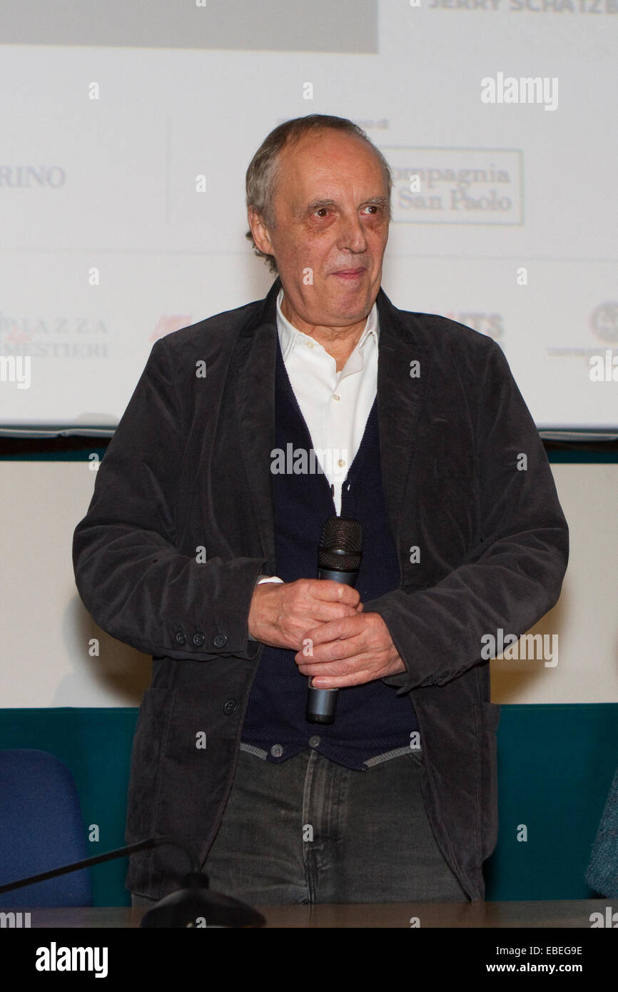 Turin, Italien, 28. November 2014. Italienischer Regisseur Regisseur Dario Argento Gast des Torino Film Festival. Stockfoto